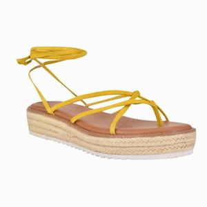 Nine West Candid Ankle Wrap Singapore (WOJVQT582) - Heeled Sandals Yellow Suede